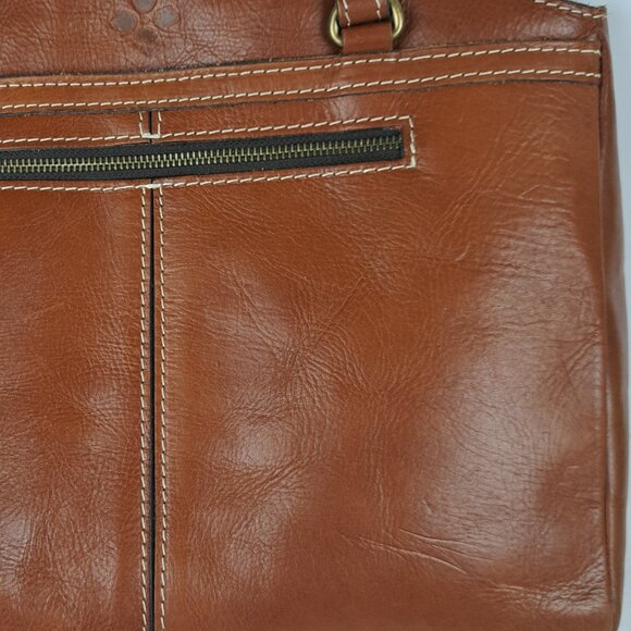 Patricia Nash Poppy Tote Shoulder Bag Brown Leather - Picture 10 of 16